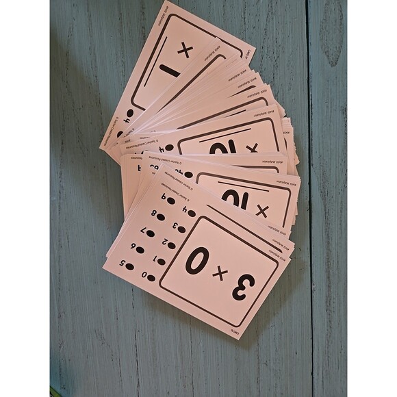 Power Pen Multiplication Learning Cards Grades 2-5 106 Multplication Problems - Picture 9 of 10